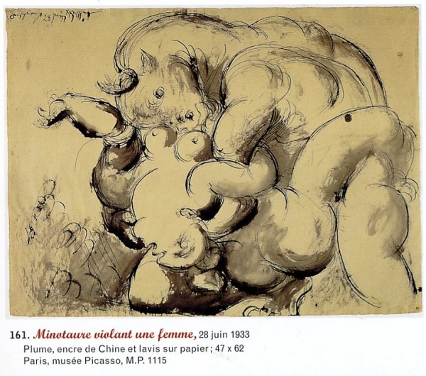 Minotaure violant une femme - Picasso, juin 1933